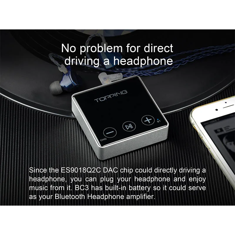 

TOPPING BC3 LDAC Receiver Wireless Bluetooth ES9018Q2C CSR8675 24bit 96kHz SBC/AAC/APTX-HD with Headphone/OPT/Line Output