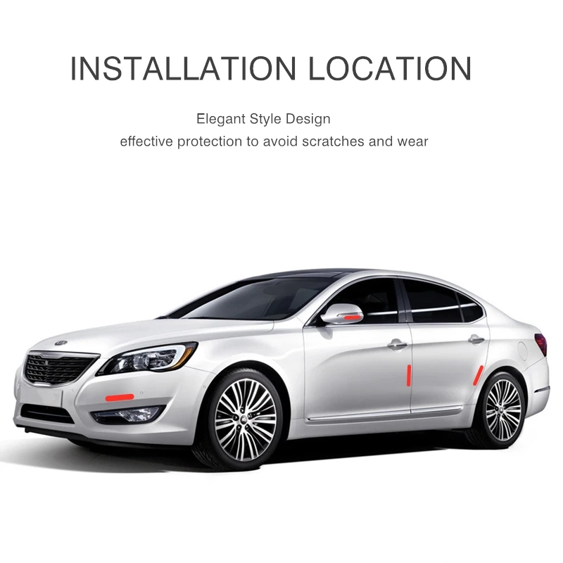 4 шт. Защитная Резиновая полоса для дверного бампера стайлинга автомобиля Fiat 500 500L