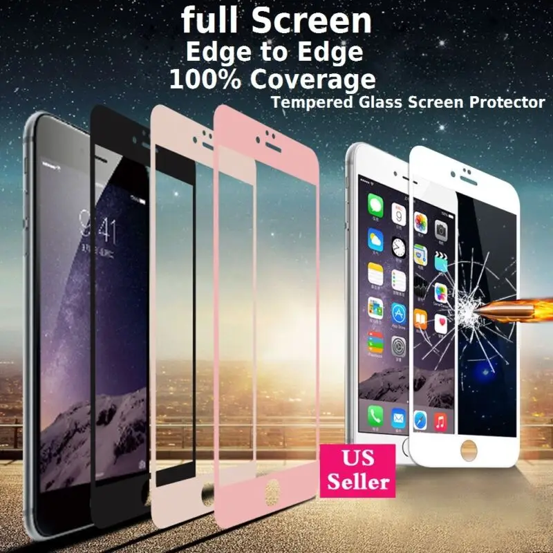 9H 3D полное покрытие закаленное стекло для iPhone 6 6S 7 Plus Защитная пленка