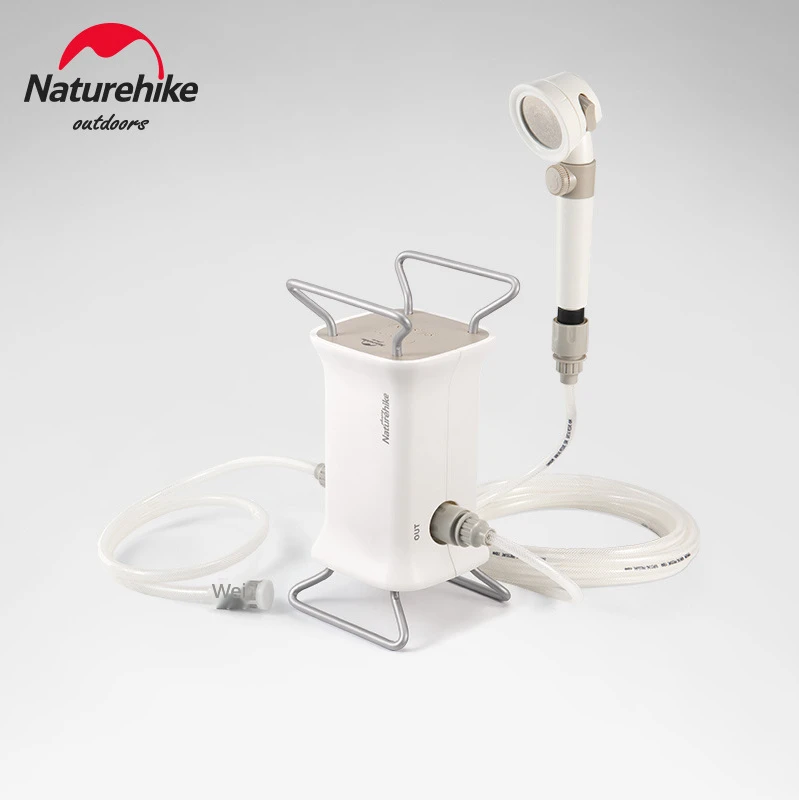 

Naturehike On-Board Portable Pump Outdoor Shower Pump Switch Adjustable Camping Shower Multi-Function Rechargeable Shower Pump