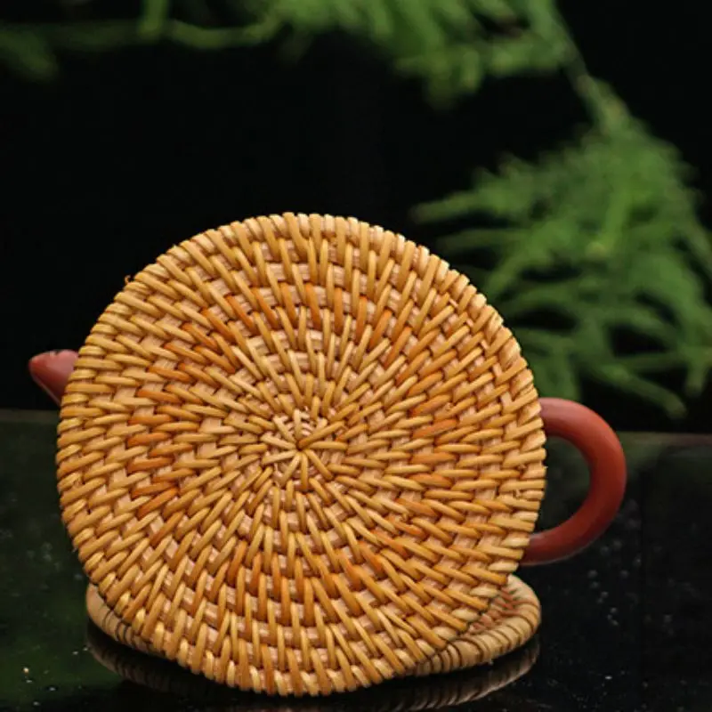 Набор подставок NORBI для чашек круглая подставка напитков под горшок из ротанга