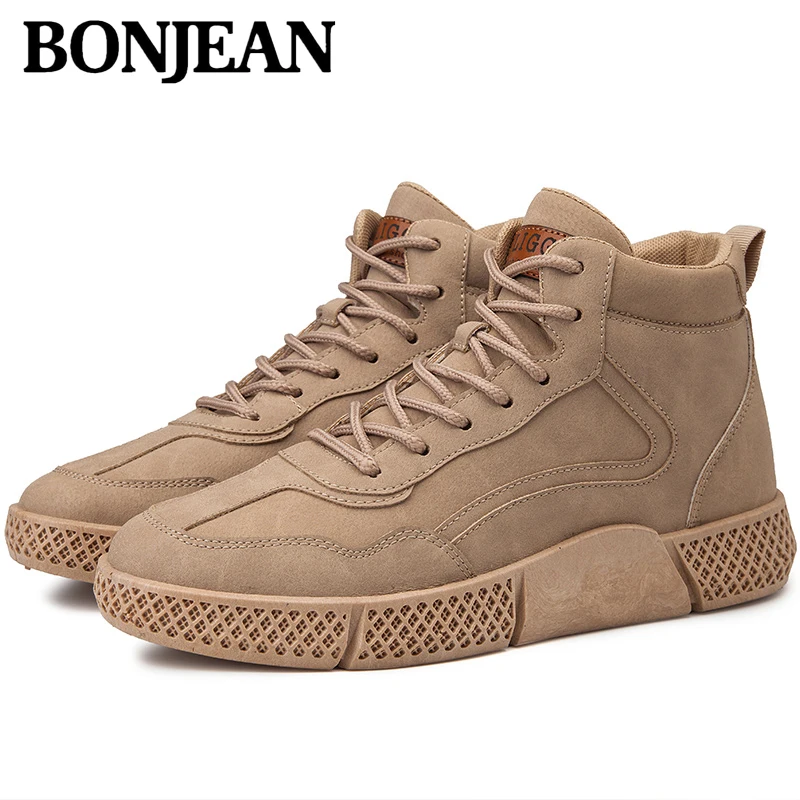 2020 модные осенне зимние кожаные мужские ботинки обувь для работы и безопасности