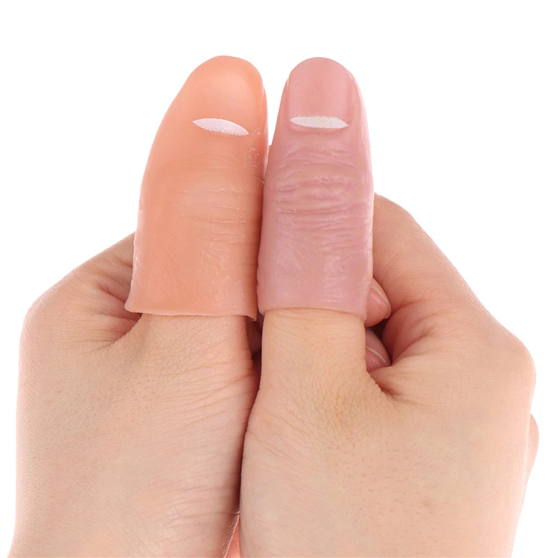 

5pcs/set Close Up Vanish Appearing Finger Trick Props Toy Funny Party Hard Thumb Tip Finger Fake Magic Trick