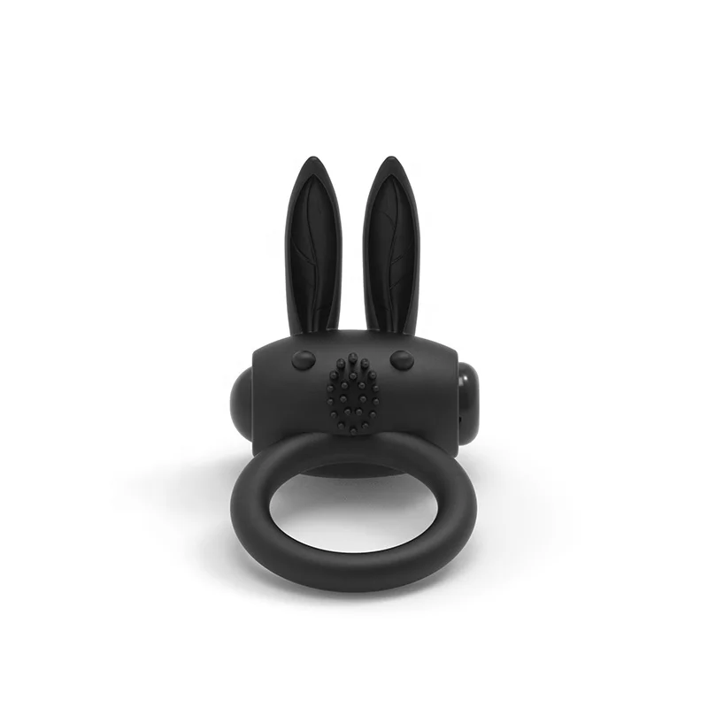 Кольцо для пениса с кроликом вибратор силиконовый тройной Массажер клитора