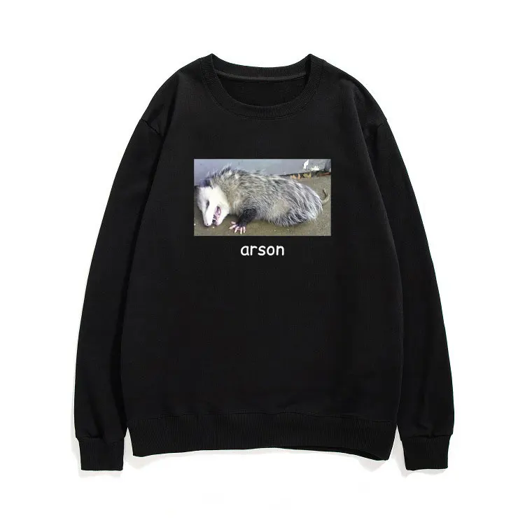 

Arson Letter Printing Sweatshirt Funny Streetwear Men Women Casual Sweatshirts Mens Oversized Loose Pullover Male Sportswear