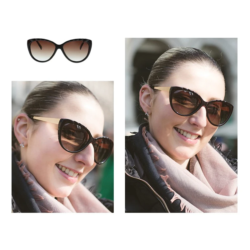 Женские поляризационные солнцезащитные очки кошачий глаз 1 мм | Аксессуары для