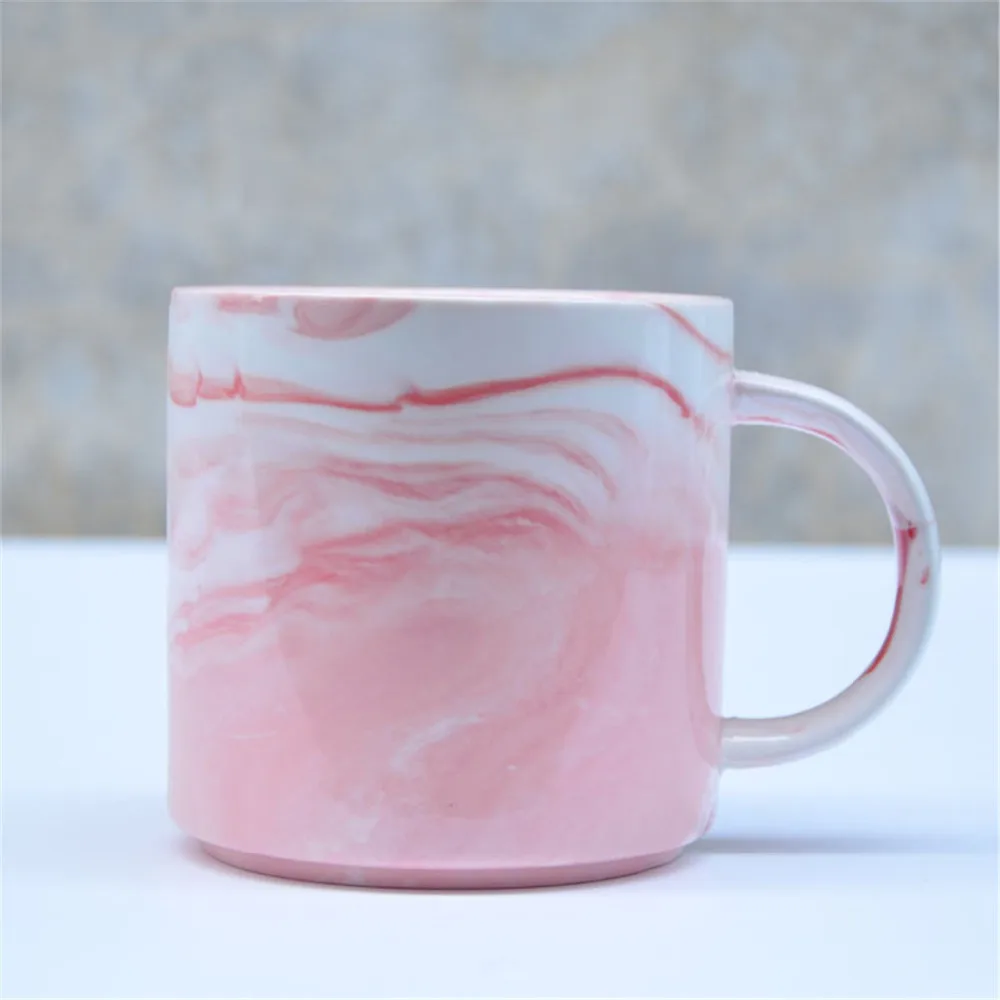 Кружка в мраморную полоску кружки для кофе чашки пива молока чая стеклянный