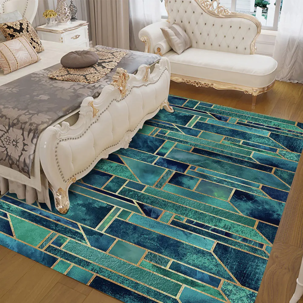 

Silstar Tex Rug Gradient Printing Luxury Carpets For Living Room European Fashion Ffluffy rug Mats For Yoga Bedroom