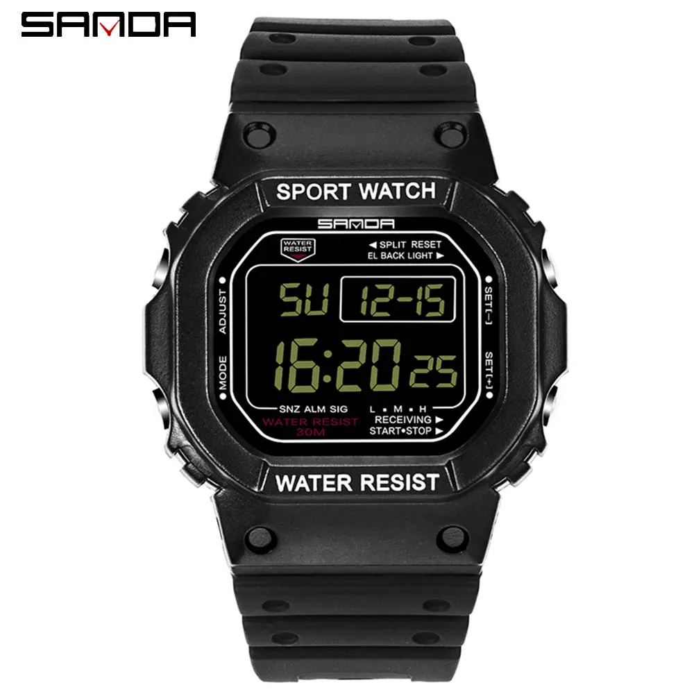 SANDA Fashion Professional Sports Watch Men Women Waterproof Military Watches Shock Men's Retro Analog Quartz Digital | Наручные часы