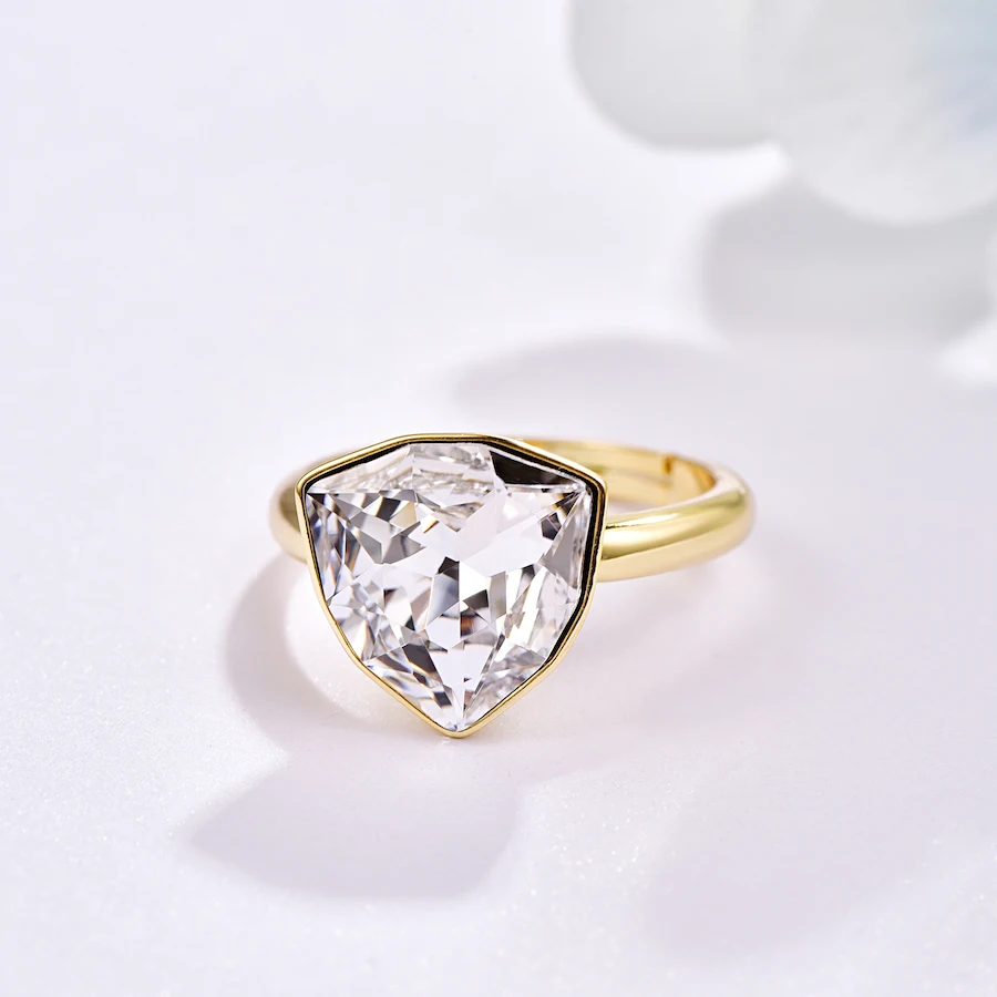 Роскошные кольца с кристаллами SWAROVSKI для женщин, Новые Модные Элегантные кольца для свадебной вечеринки, ювелирные аксессуары, подарок для мамы и девочки