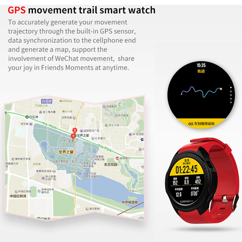 2020 умные часы с поддержкой Bluetooth для занятий спортом сердечного ритма Wi-Fi gps Smartwatch