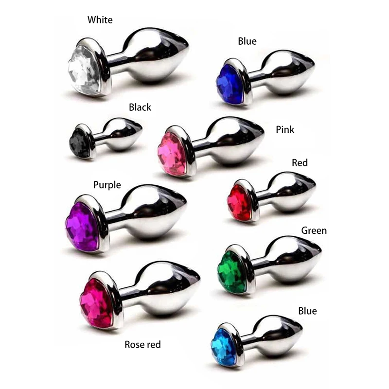 Анальная пробка в форме сердца Металлические анальные бусины стимулятор