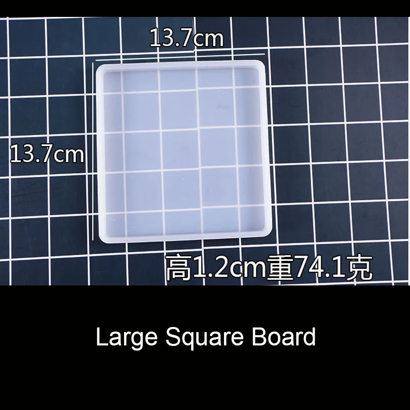 Large Square PopularVarious Size Of Love Heart Square Rectangle Base Board UV Expoxy Resin Decorative Jewelry Making Molds For Jewelry - Цвет: Large Square