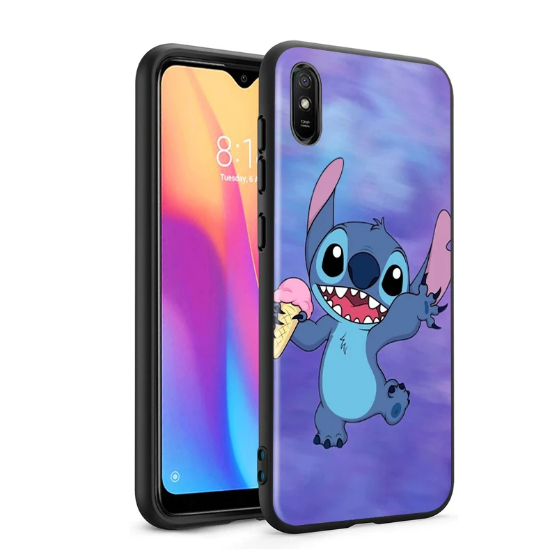 

Stitch cartoon cute for Xiaomi Redmi 10X Pro 9C 9A 9T 9 GO K40 K30 Ultra K20 8 7 S2 6 5 4X Pro Soft Black Phone Case