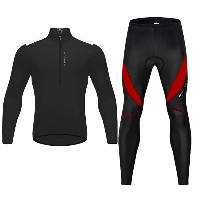 BL202BBL108R WOSAWE, Мужская одежда, Ropa Ciclismo, гоночный велосипед, Джерси, Майки для велоспорта, с длинным рукавом, MTB, рубашки, половина молнии, велосипедная одежда - Цвет: BL202BBL108R