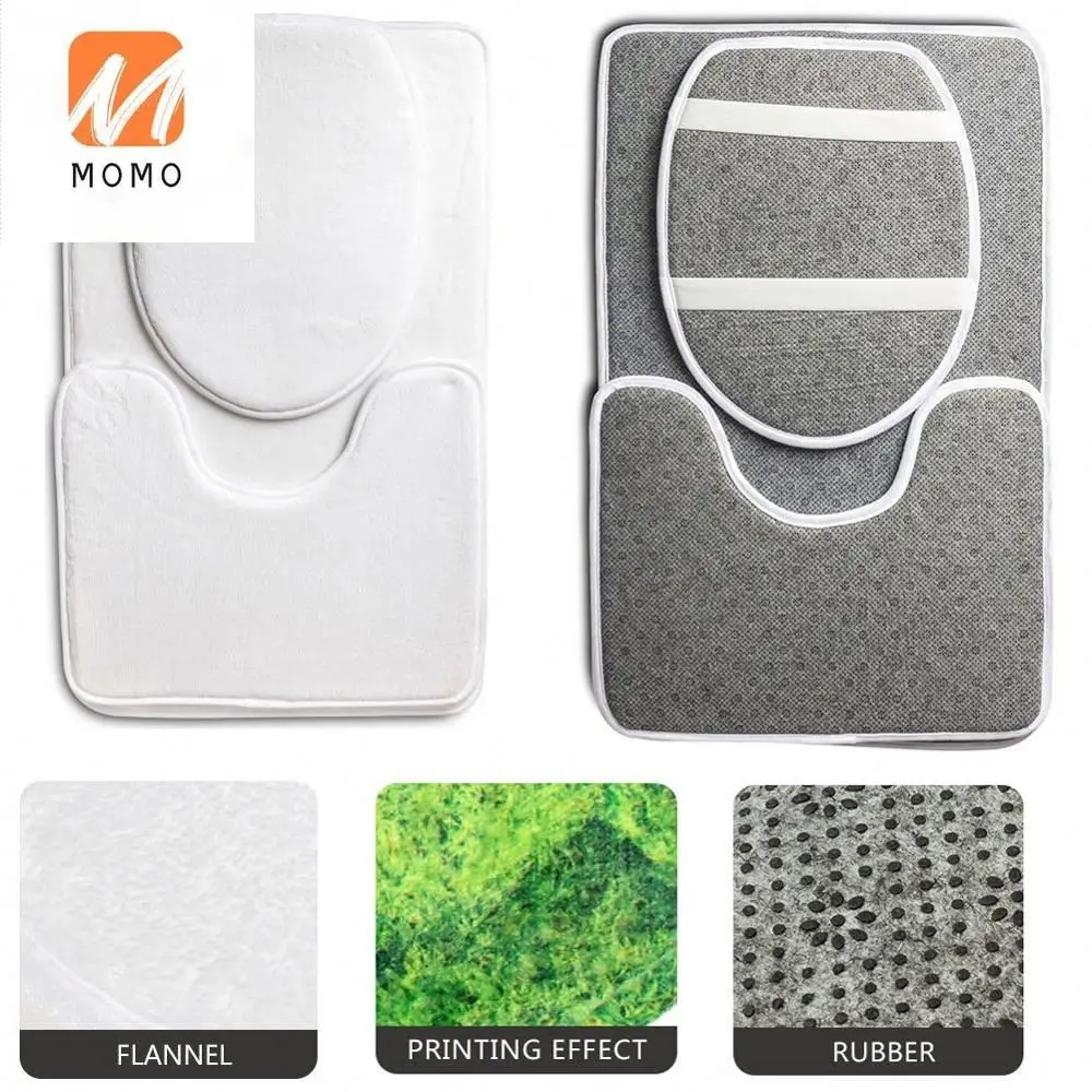 Online Set Di Tappeti E Tappetini Per Bagno Verde Antiscivolo In Flanella Stampata Con Cactus Tropicali Personalizzati Set Di 3 Pezzi