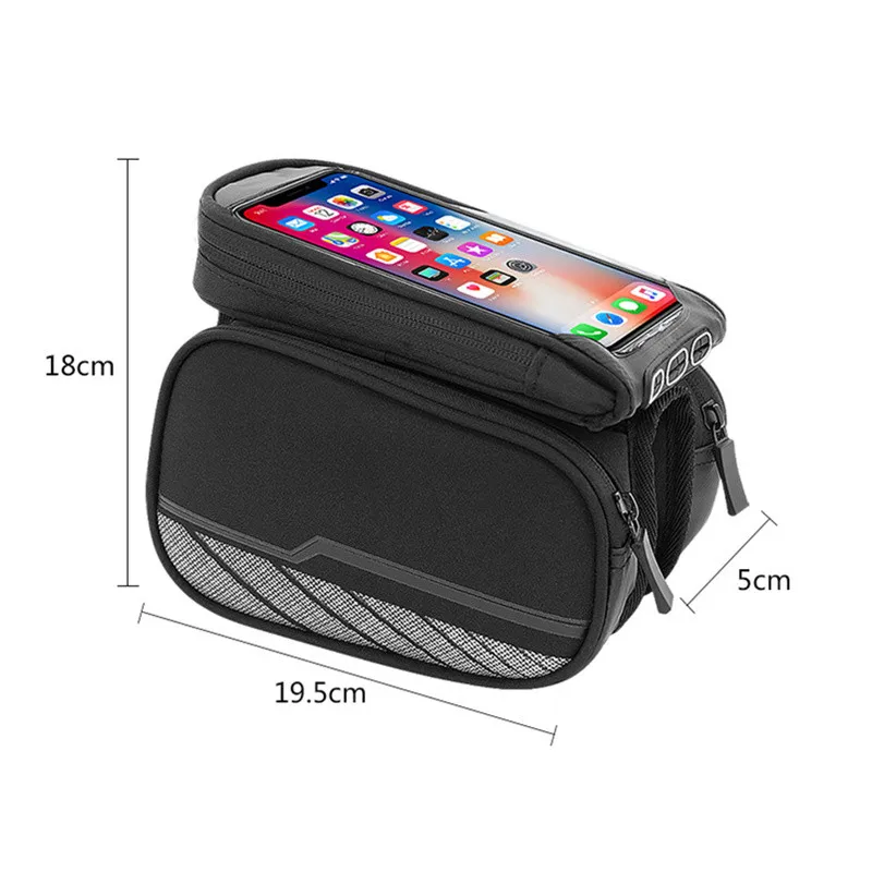 

Dirtyproof Front Frame Bicycle Bag Touch Screen Phone Holder Top Tube Bike Bags Cycling Durable Saddle Bag Bicycle Accessories