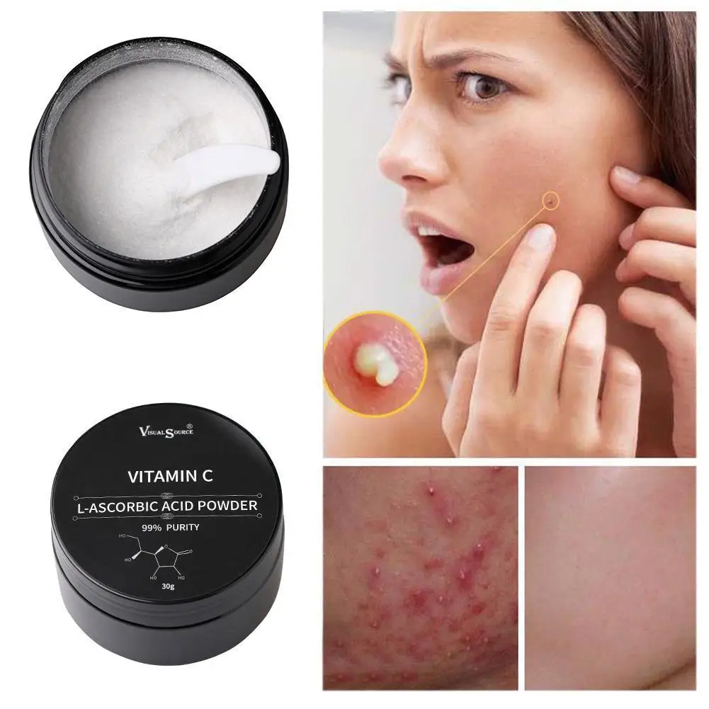 

Skin Care Ordinary Natural White Loose Powder Ascorbic Acid Powder Vitamin C Antioxidant Brighten Skin Tone Face Makeup