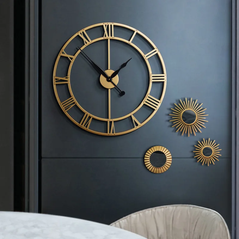 

Europe Style Metal Silence Wall Clock Big Creativity Modern Simplicity Wall Clock Living Room Reloj Pared Home Decor EK50WC