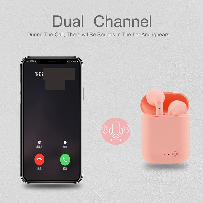 Беспроводные спортивные наушники TWS i7 Mini 2 Bluetooth Air гарнитура с зарядным