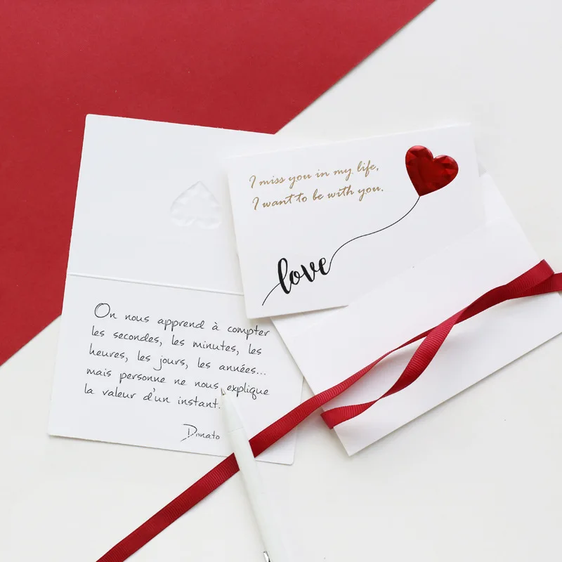 Поздравительная открытка с конвертами и надписью I Love You Forever 6 стилей высокое