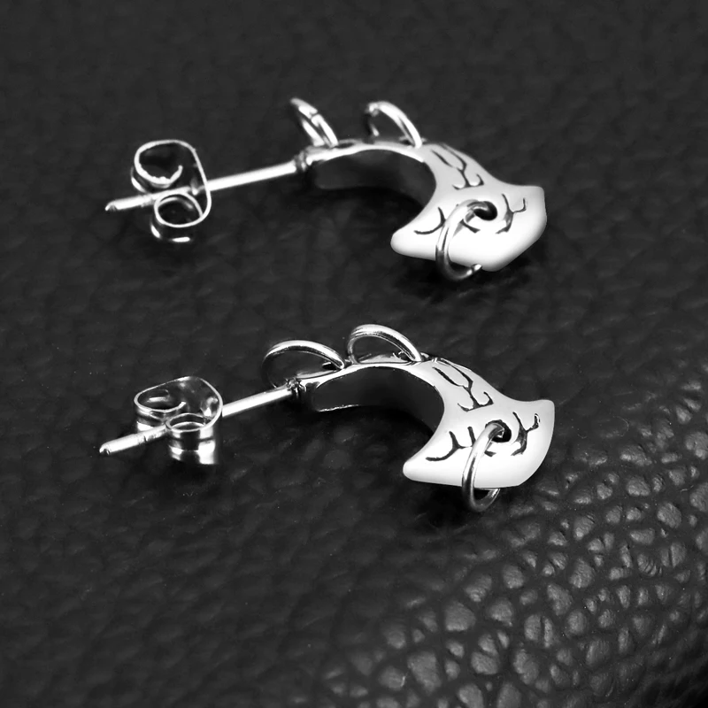 KLDY Viking Axe серьги гвоздики для мужчин Панк из нержавеющей стали маленькие уличный