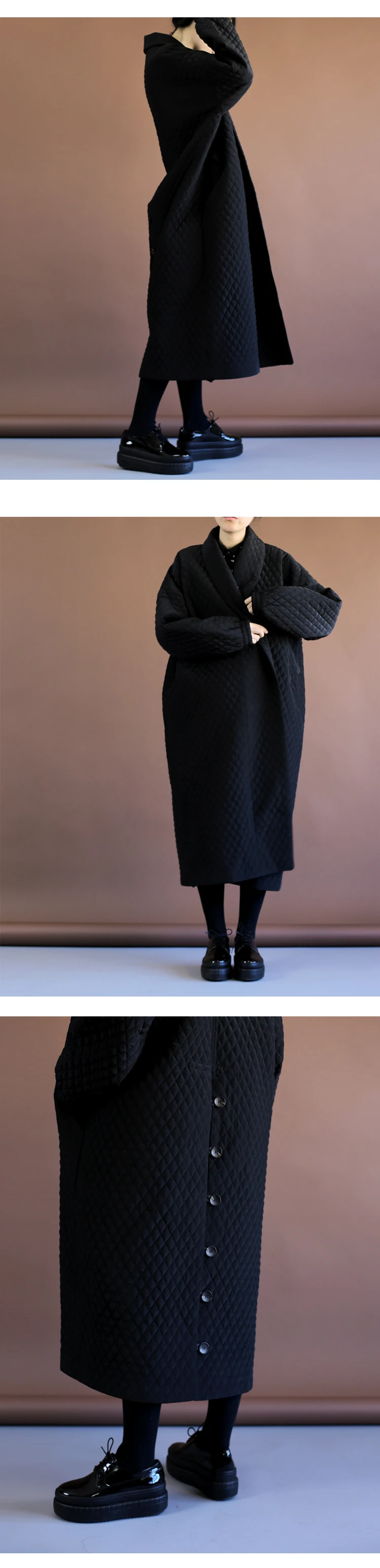 Ropa mujer invierno осень-зима Для женщин Краткое свободный черный Тренч женские, повседневные, Свободные Толстая теплая куртка-штормовка для девочек