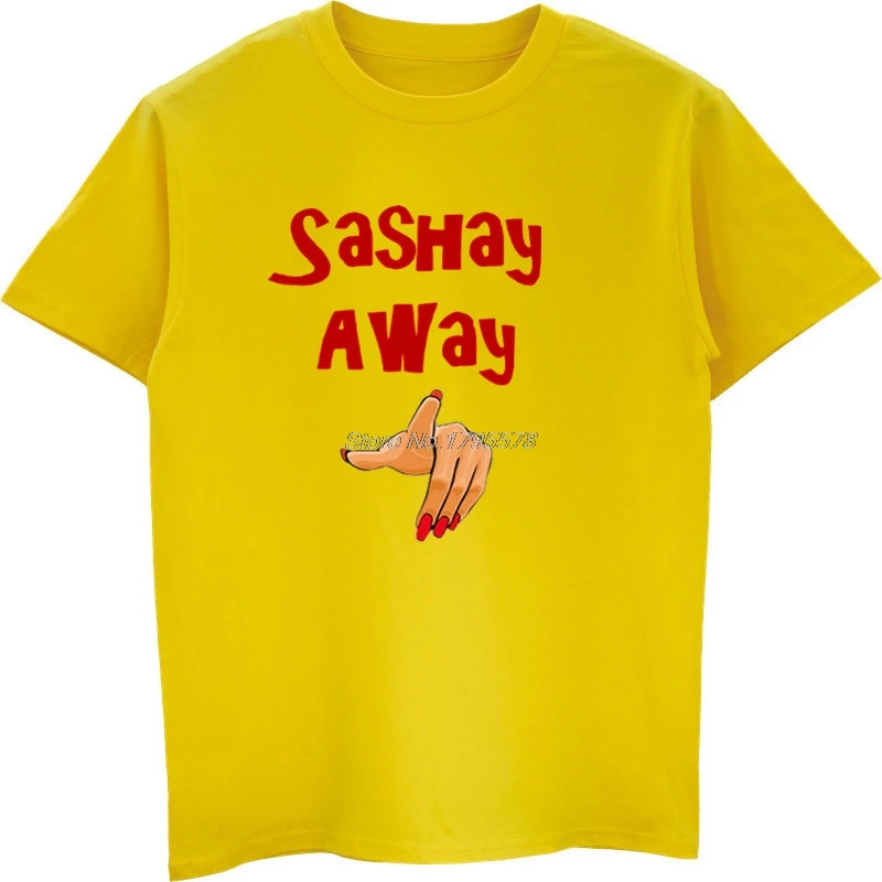 Для мужчин хлопок короткий рукав с круглым вырезом Забавные футболки Sashay вдали