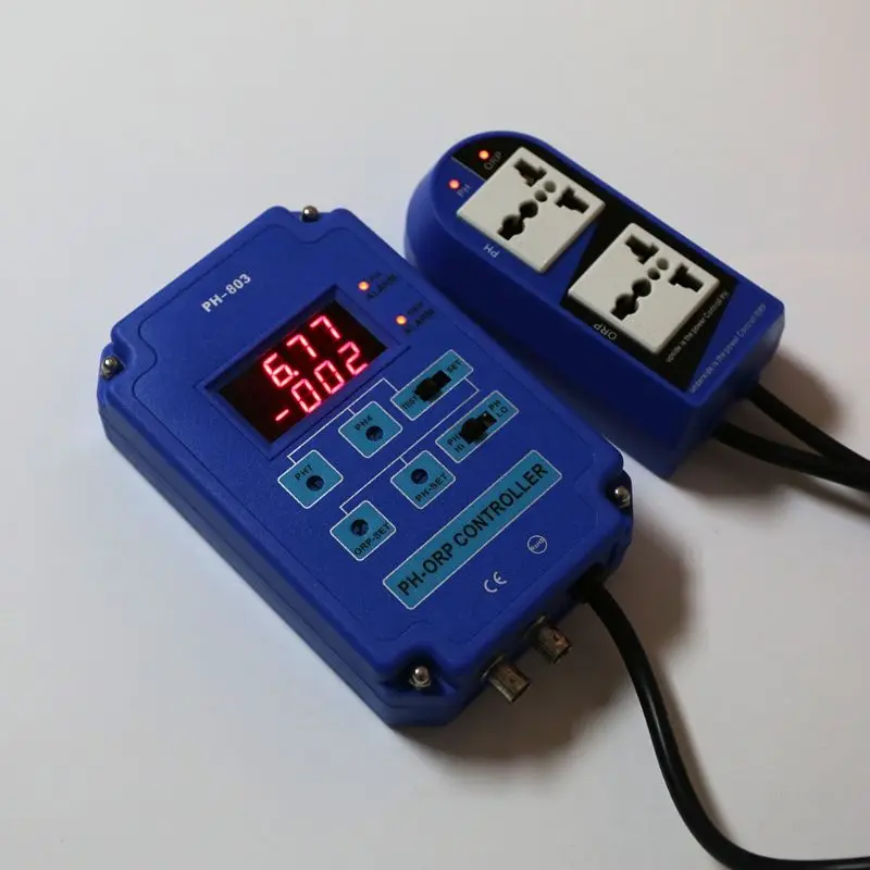 Цифровой Контроллер pH ORP Redox 2 в 1 с выходным реле мощности зонд BNC для аквариум