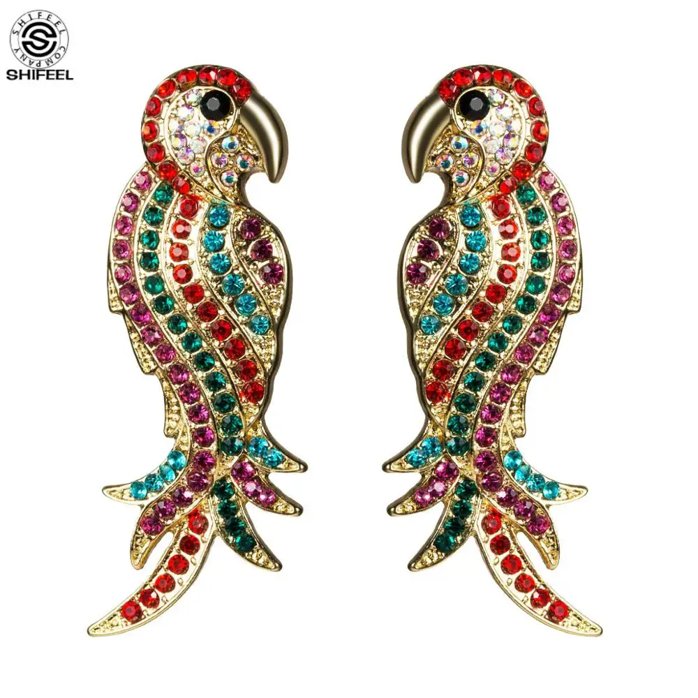 SHIFEEL 2019 Новое поступление модные многоцветные стразы животное птица форма
