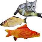 Игрушки в форме кошачьей мяты, имитация рыбы, Реалистичная кукла в форме кошачьей мяты, Интерактивная подушка для домашних животных, принадлежности для жевания котят, котят