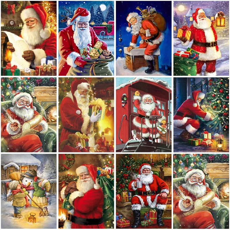 

Diy 5D Diamond Painting Cartoon Christmas Gift Santa Claus Home Decor Full Square Drill Embroidery Wall Art Picture Rhinestone