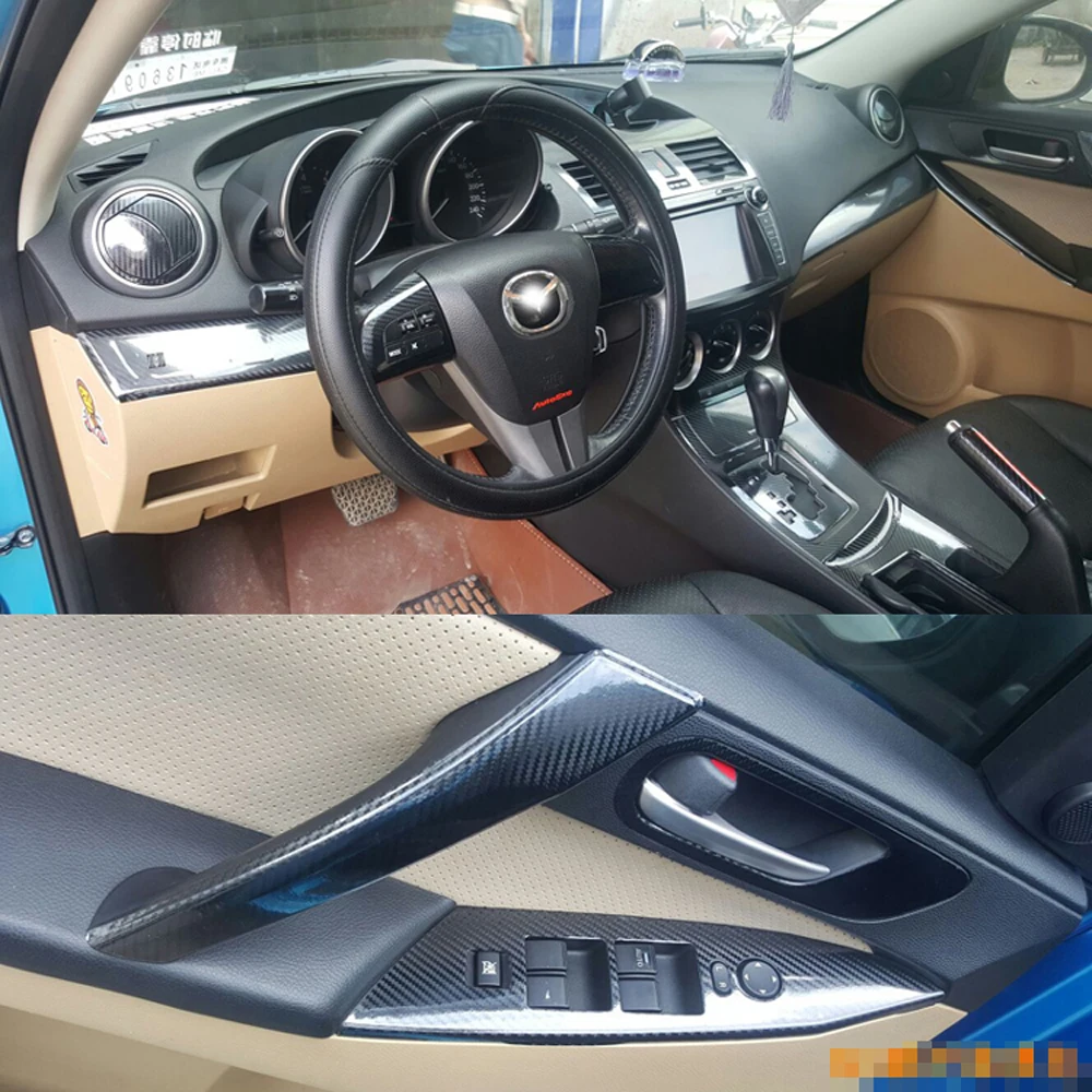 Для Mazda 3 2010-2015 интерьерная Центральная панель управления дверная ручка 3D/5D