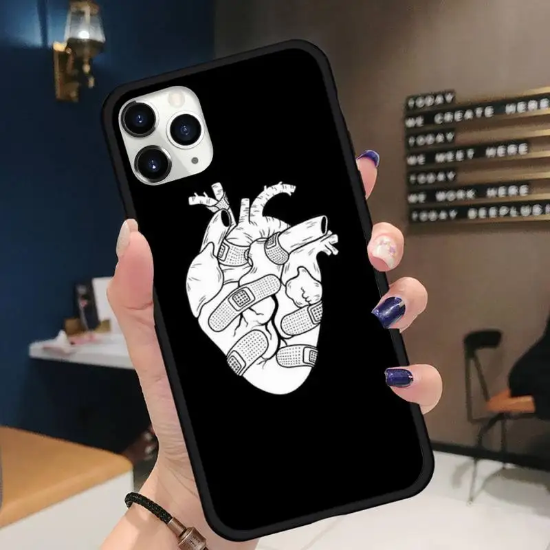 

Human Organs Brain Meridian Kidney Phone Case for iPhone 11 12 pro XS MAX 8 7 6 6S Plus X 5S SE 2020 XR Soft silicone