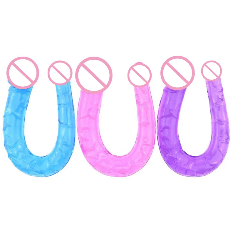 Из мягкого прозрачного пластика двойной головки пениса женские фаллоимитаторы