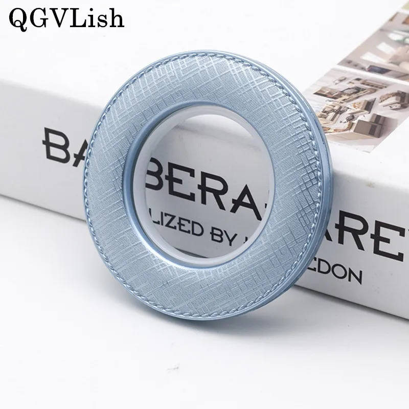 QGVLish 50Pcs Curtian Ring Mute Roman Rings Curtain Accessories Punching Circle Silencer Curtain Rods Ring Top Eyelets Buckle