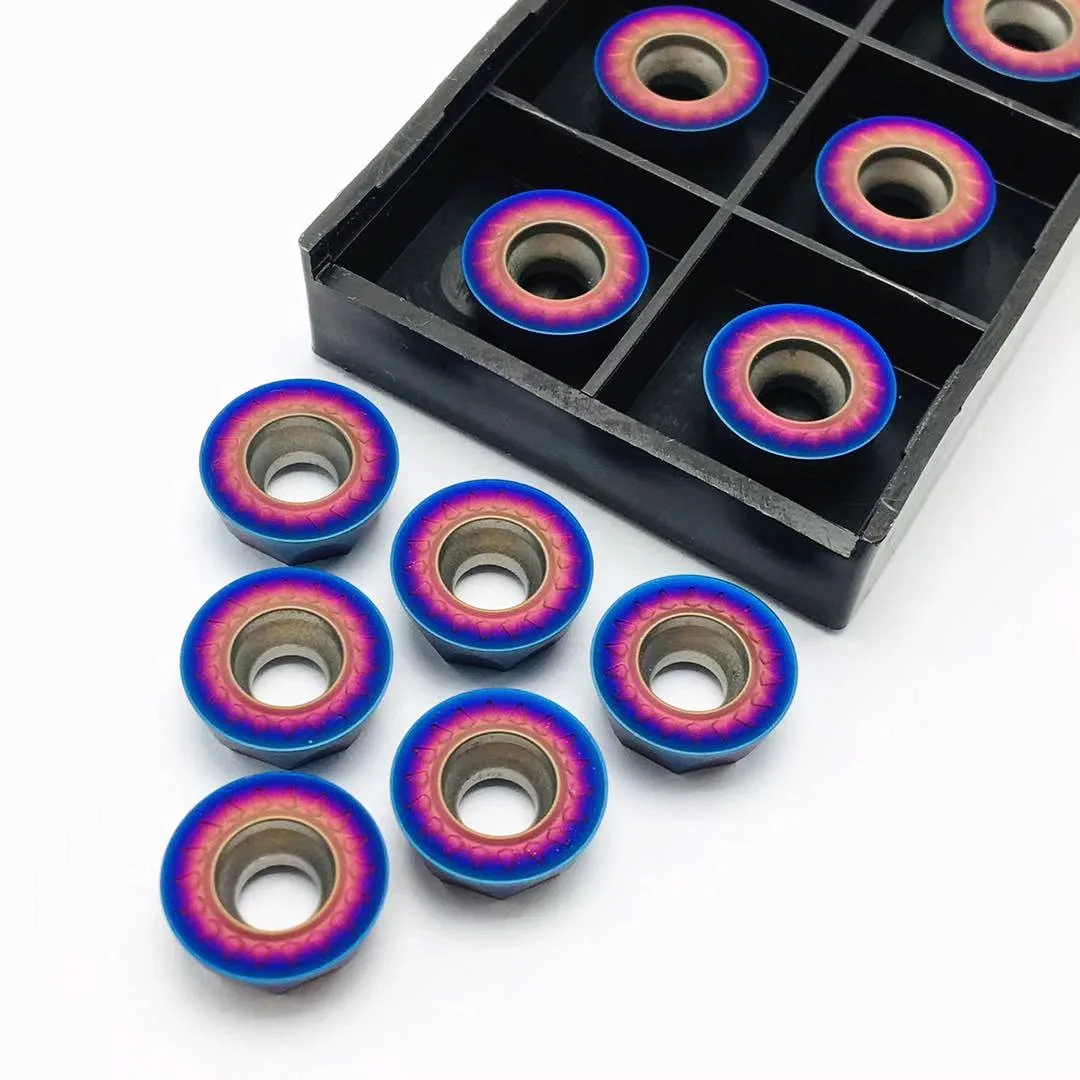 

10 pieces of RPMT1204 high-quality NANO BLUE coated carbide milling inserts CNC machine tool metal turning inserts RPMT 1204
