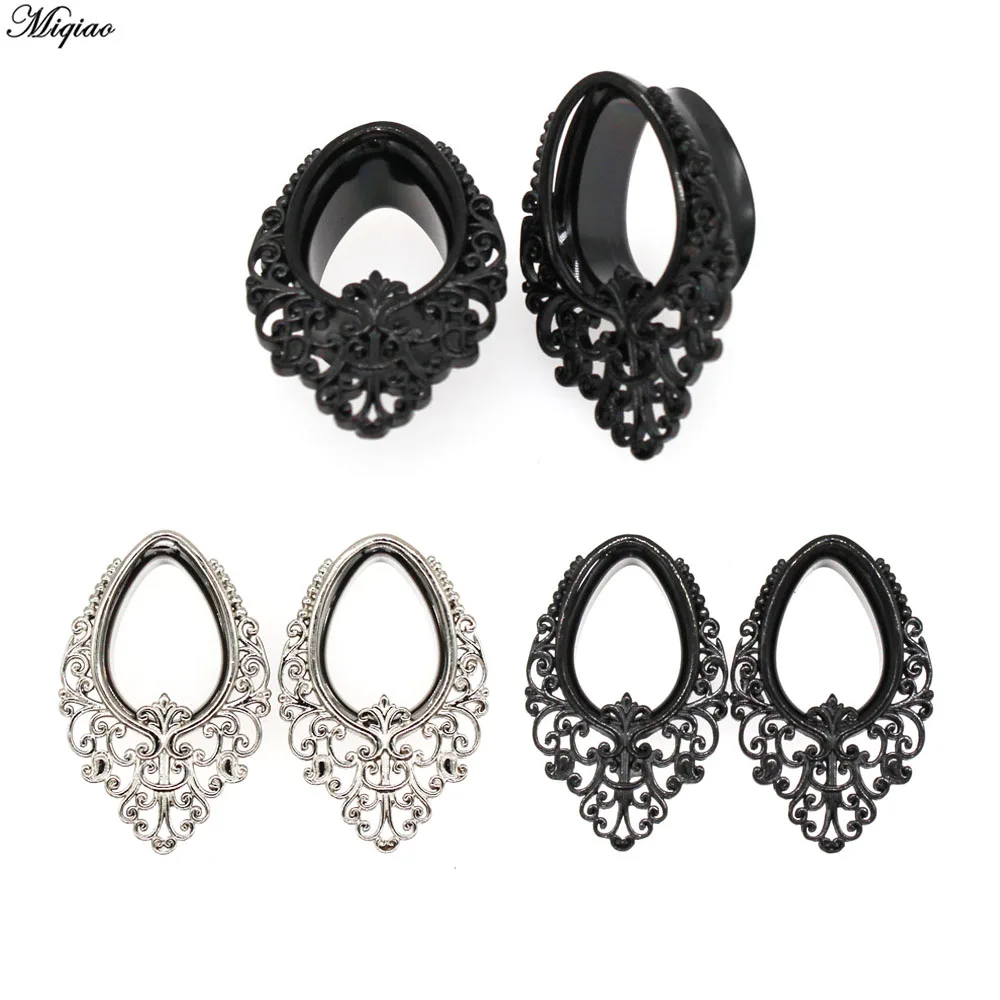 Туннели Miqiao с заглушками для ушей в виде капли воды из нержавеющей стали