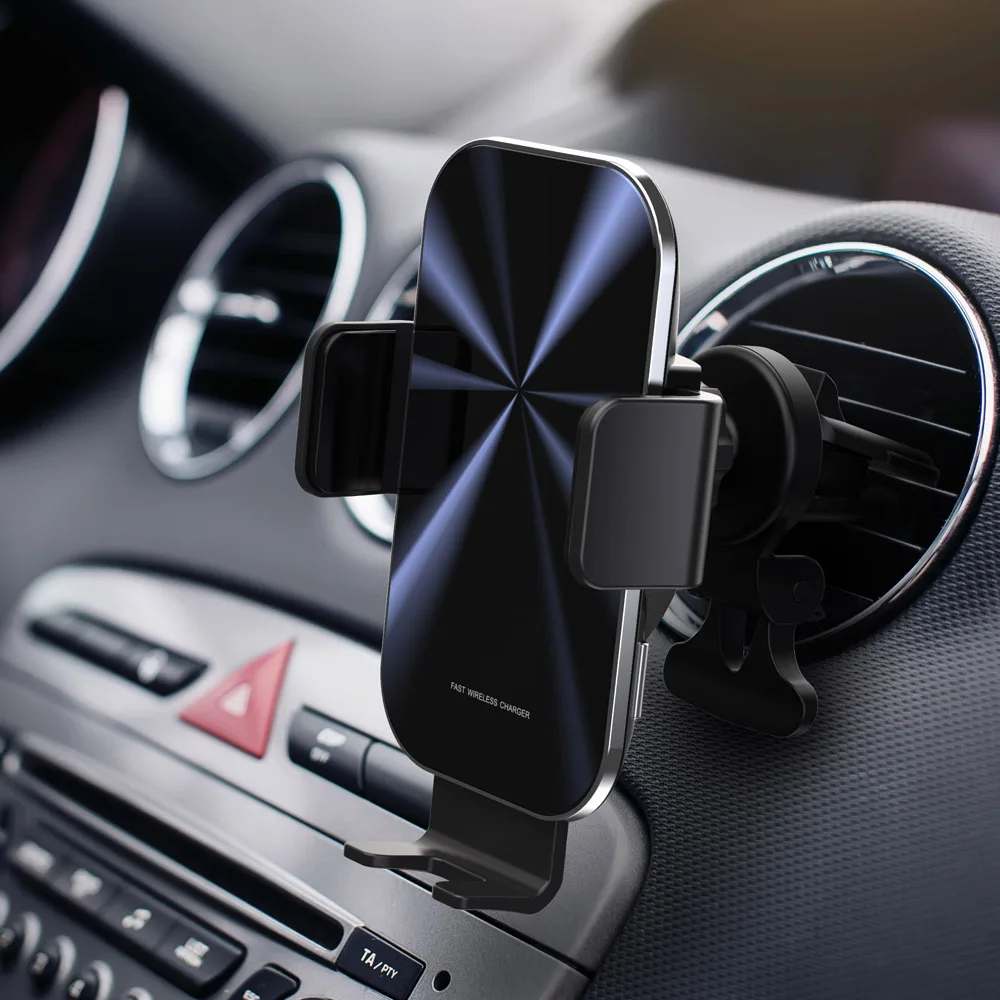 

New 15W Automatic Clamping Qi Wireless Car Charger For IPhone 11 12 13 Fast Charging Car Phone Holder For Samsung For Huawei