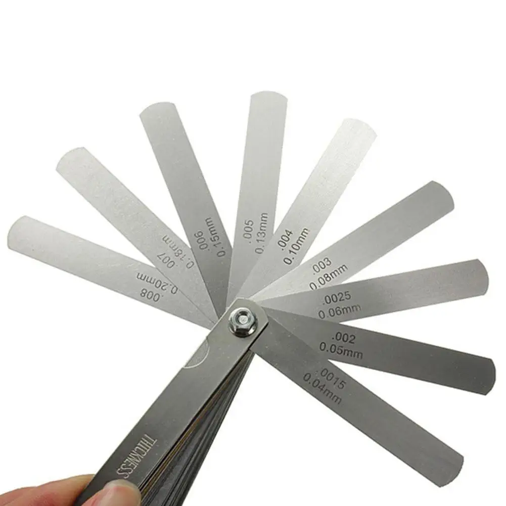 

Steel Feeler Gauge 32 Blades Scale 0.88mm Thickness Gaps Metric Imperial Filler For Pressure Gauge Gasket