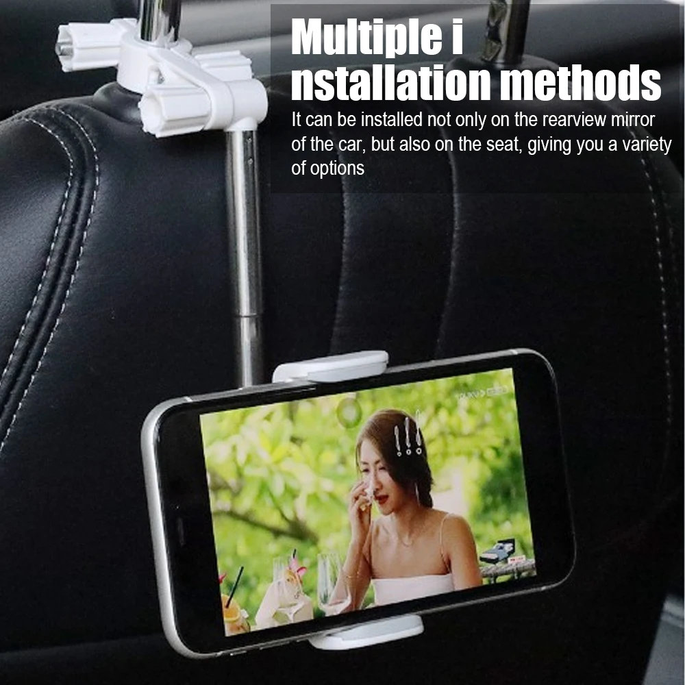 

Car Phone Holder 360 Degrees Rotating Car Rearview Mirror Mount GPS Phone Holder for 47-71mm Wide Smartphones