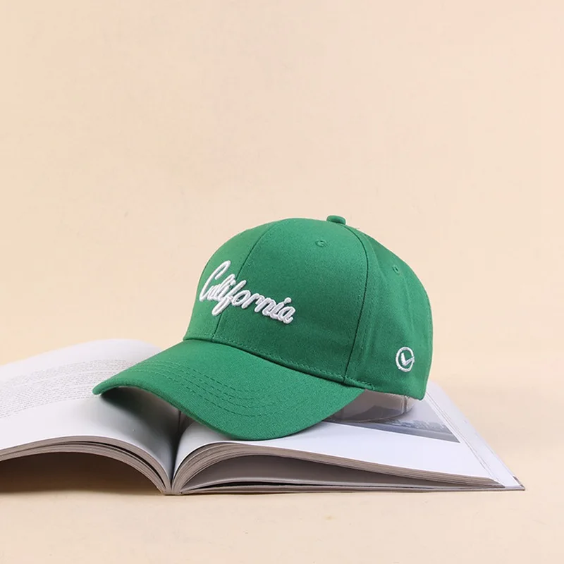 Высококачественная бейсболка с вышивкой надписи Калифорния хлопковая кепка