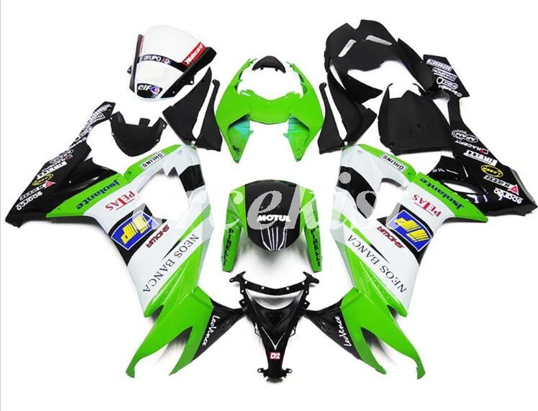 

Новый ABS Полный обтекатели комплект подходит для kawasaki Ninja ZX10R 2008 2009 2010 обтекатель 08 09 10 10R ZX-10R на заказ черный зеленый
