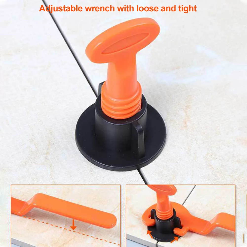 

572pcs Equalizer Building T Type Reusable Spacers Leveler Construction Tools Tile Leveling System Kit With Wrench Flat Ceramic