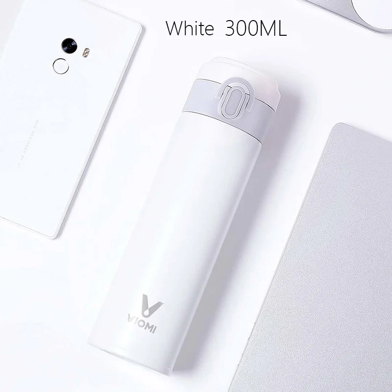 300ml White Xiaomi VIOMI 300/460 мл Термос из нержавеющей стали чашка для путешествий Термокружка 12 ч Вакуумная бутылка кружка для нагрева воды портативная Спортивная холодная чашка - Цвет: 300ml White