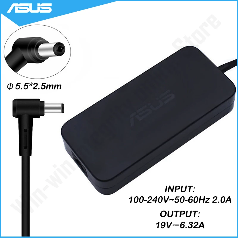 Зарядное устройство для Asus FX504 N56J N56VM N56VZ N750 F750L N550J F554LA 19 в 120 А 5 Вт 2 * мм|Адаптеры