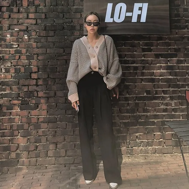 

New Oversize Womens Sweaters Autumn Vintage Cardigans Loose Winter Sweater Knitted Plus Size Women Cardigan Knit Button Loose