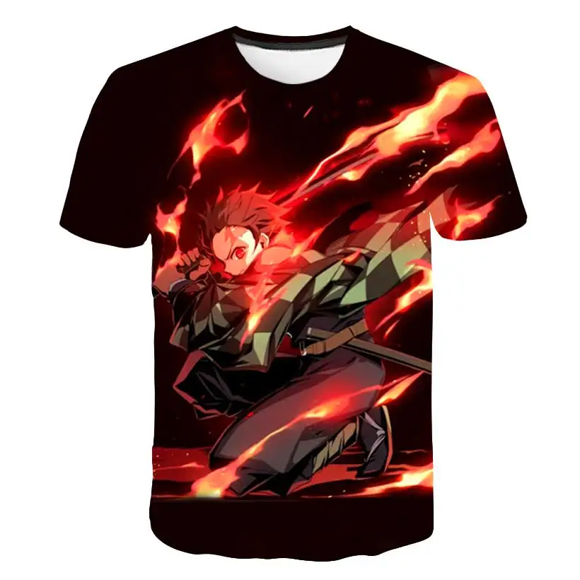 

2021 Demon Slayer: Kimetsu No Yaiba Japan Anime T Shirt Children Clothing Tops Tees Vegeta T Shirt Kids Baby Boys Clothes 4-14 Y