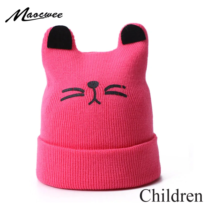 Детская шапка с мультяшным котом однотонная Милая для новорожденных мальчиков и