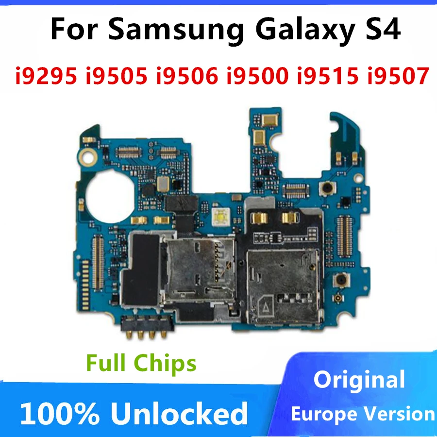 16 Гб разблокированная материнская плата для Samsung Galaxy S4 i9295 i9505 i9506 i9500 i9515 i9507